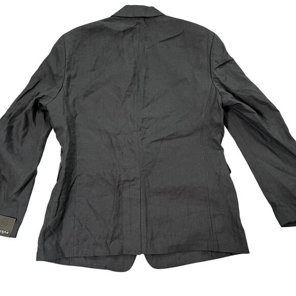 Cubavera Men's Classic-Fit Solid Delave Linen Sport Coat Sz XL- Blackened Pearl - Picture 6 of 7